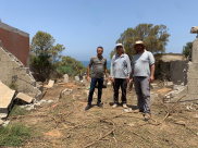  مندوبين عن السفارة البريطانية في زيارة لأرض المقبرة الانجليزية بيافا 